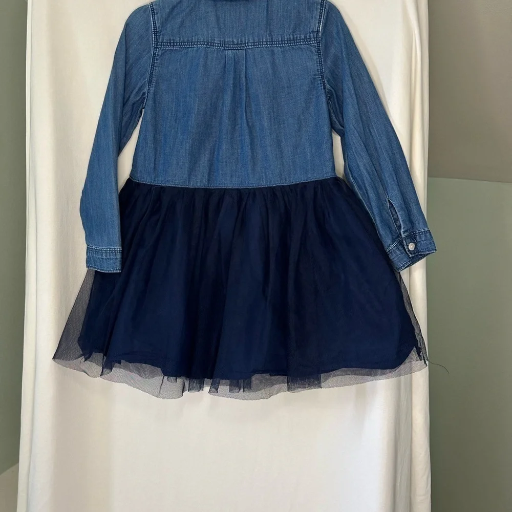 Oshkosh Girls Tutu Denim Dress Navy size 3T
